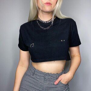 Dolls Kill Current Mood Pierced Crop Top